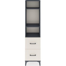 Arges Dolap 3 Raflı 2 Çekmeceli 44x30x182 Antrasit-aytaşı Antrasit