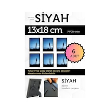Siyah-6 Adet Pvc Li 13x18 Cm 22mm Bombeli Çerçeve Fotoğraf Resim Çerçevesi Ayaklı Veya Duvara Asma Yatay-dikey 92725318