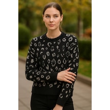 Ayda Boncuk Dataylı Angora Bluz Siyah - 783832599 Siyah