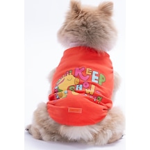 Turuncu Keep Show-ıng Up Tişört Kedi Köpek Tişörtü-kedi Köpek Kıyafeti M