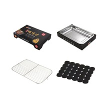 Dış Mekan Tek Kullanımlık Barbekü Sobası Kraft Kağıt + Paslanmaz Çelik Barbekü Izgara Yıkama Gerektirmeyen Bpa Içermez Fda Sertifikası Yok - Siyah Çok Renkli