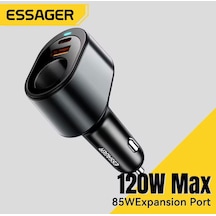 Essager 120w Araç Şarjı Genişletme Bağlantı Noktası Type-c+usb