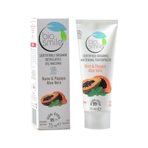 Bio Smile Mint & Papaya Aloe Vera Özlü Beyazlatıcı Organik Diş Macunu 75 ML