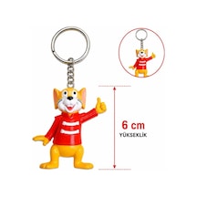 Sevimli Fare Figürlü Anahtarlık 6 Cm Kırmızı