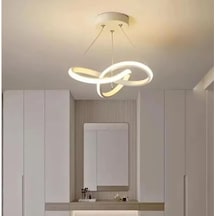 Aura Beyaz Ultrapower Led Avize, Modern Sarkıt Tasarım, Alüminyum Gövde, 6500k Beyaz Işık, 36w, 25 Cm Çap, Ayarlanabilir Yükseklik Açık Lacivert