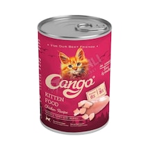 3 Adet Cango Yaş Kedi Mama Yavru Tavuklu 415 Gr