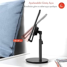 Saiji S1-ıı Masa İçin Cep Telefonu & Tablet Standı, Ayarlanabilir Yükseklik Açısı,, İpad, Vb. Tüm 4&apos &apos -11&apos &apos Ekranlar İçin Uyumludur. Siyah