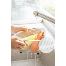Ayaklı Lavabo Süzgeci Mutfak Ve Banyo İçin Metal File Gider Süzgeci Gıda Artığı Ve Saç Tutucu Drenaj Koruyucu