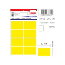 Tanex Ofc-120 Flo Sarı Ofis Etiketi