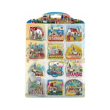 İstanbul Temalı Silikon Buzdolapı Süsü Magnet 12'li Set Alk5814