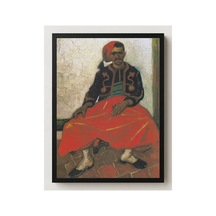 Van Gogh Van Gogh Oturan Zuav Çerçevesiz Poster 21x30 Cm A4 Tablo Van Gogh Post Empresyonizm