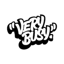 Very Busy Araba Sticker 17x17 Cm Siyah
