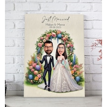 Bk Gift Kişiye Özel Evleniyoruz Karikatürlü Kanvas Tablo-1 20x30 , Sevgiliye Hediye, Sevgililer Günü Hediyesi Kobitmeyencom33774 Bk Gift