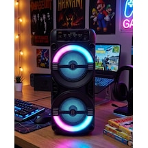 Kablosuz Bluetooth Hoparlör Led Işıklı Usb Ve Tf Kart Destekli Renkli