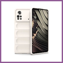 Bezos Poco X4 Pro 5g Uyumlu Kılıf Optimum Silikon - Krem Rengaren