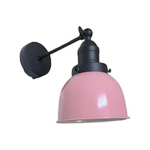 Dylight Retro Metal Dekoratif Rustik Pembe Mafsallı Duvar Aplik Pembe
