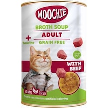 Moochie Biftekli Tahılsız Et Suyu Yetişkin Kedi Çorbası 135 ML