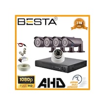 2mp 1080p 4 Dış 1 İç Mekan Kameralı Ahd Güvenlik Seti