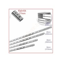 17mm 40cm Teleskopik Ray Çekmece Kızağı Çekmece Rayı 17x406 Çekmece Rayları