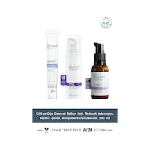 The Purest Solutions Cilt ve Göz Çevresi Bakım Seti, Retinol, Adenozin, Peptid İçeren, Kırışıklık Karşıtı Bakım,3'lü Set