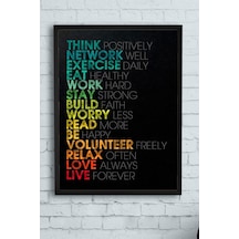 Pster12707 Çalışmanın Kuralları Girişimcilik Çerçeveli Tablo 50x70cm 7/8 Yaş
