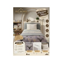 Cotton Star Ranforce Tek Kişilik Nevresim Takımı New Year Mavi - 938100762 Mavi