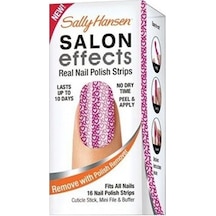 Sally Hansen Salon Effects - Gerçek Ojeden Yapılan Desenli Tırnak Bantları - Cross My Heart 4422-05