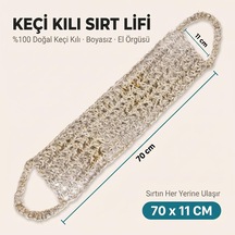 Lexroo Keçi Kılı Sırt Lifi El Örmesi. 70 Cm 11 Cm Gri