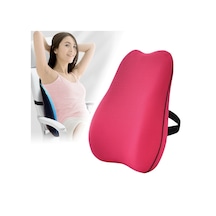 Sones Ofis Hafızalı Köpük Yastık Bel Destek Yastığı Gül Kırmızısı