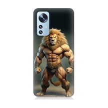 Xiaomi 12 Uyumlu Kaslı Aslan Desenli Silikon Kılıf