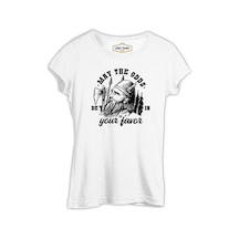 Viking Warrior Axe And Helmet Beyaz Kadın Tshirt 001