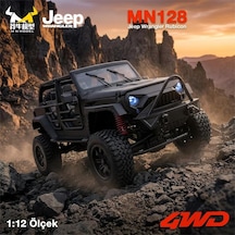 Mn Model Mn128 1/12 Jeep Wrangler Rubicon 4wd Rc Model Crawler Offroad Truck Uzaktan Kumandalı Araba Rtr Siyah+dahili Işık Seti Mn-128 7600000036349