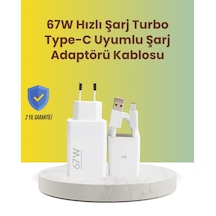 67w Hızlı Şarj Adaptörü Ve Veri Aktarım Özellikli Typec Kablo Seti
