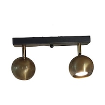 Rsylight Metal Modern 2 Li Eskitme Kaplama Siyah Led Spot 180 Derece Hareketli Avize Günışığı Ampullü Eskitme