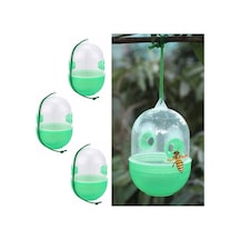 Hfambition Plastik Arı Ve Sinek Tutucu - Transparan Yeşil, Kullanıması Ve Temizliği Kolay, Doğada Arı Yakalama Aracı 3 Adet