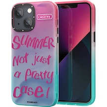 Youngkit iPhone Uyumlu 13 Kılıf YoungKit Summer Serisi Kapak ZORE-267412