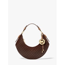 Michael Kors Kadın Marka Logo Baskılı Gold Aksesuar Detaylı Ayarlanabilir Omuz Askılı Günlük Kullanıma Uygun Şık Kahverengi Omuz Çantası 30f5gq4l6b 252