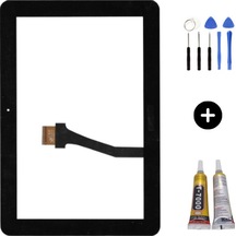 Samsung Galaxy Tab 4 Sm-t535 Uyumlu A Kalite Dokunmatik Siyah + Montaj Seti