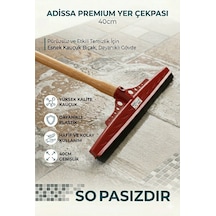 Adissa Premium Kırmızı Çekpas Çekçek Yersil Ucu 40 Cm Sağlam Kauçuk Dayanıklı Plastik Sap Hariçtir
