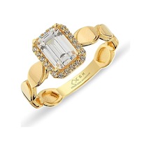 Çgk Çiğdem Gürel Kuyumculuk Baget Altın Yüzük 14yeni0099 Gold, Beyaz