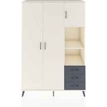 Hyperion Dolap 5 Raflı 3 Çekmeceli Tek Askılı 132x44x195 Aytaşı-aytaşı/antrasit Aytası/antrasıt