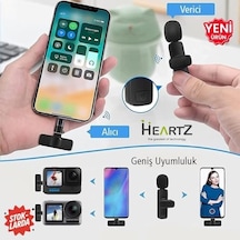 Type C Çıkışlı Xiaomi İphone Uyumlu Wireless Microphone Kablosuz Yaka Mikrofonu Video Youtube Tikto
