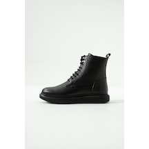 King Shoes Büyük Numara Siyah Bot