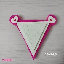 Yy0044 Kalp Kulplu Üçgen Model Silikon Kalıp