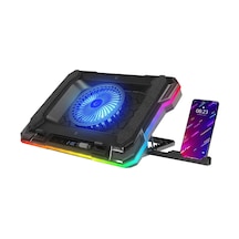 Rampage S49 Cyclone Siyah 10 Mode Rgb 140-140mm 1fanlı 14-19" Led Ekranlı Notebook Soğutucu Stand
