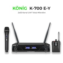 König K-700 Uhf 2x50 Kanal 1el+1yaka Kablosuz Mikrofon