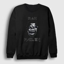 Presmono Unisex Metal Iron Maiden Sweatshirt Siyah
