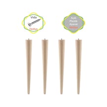 4 Adet Lüks 70 Cm Ahşap Ham Masa Ayağı Çap: 5.5 Cm Hobi Dıy