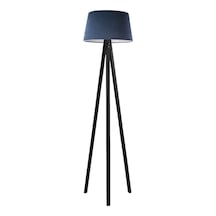Düz 3 Ayak Tripod Lambader Ahşap Siyah Ağaç Country Dekor Lamba Aplik Masif Doğal Diğer
