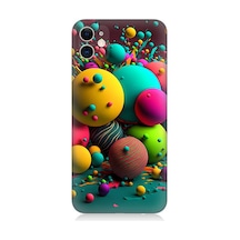 Apple Uyumlu iPhone 11 Silikon Kılıf Renkli Küre Daireler